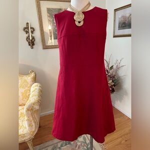 Talbots lik new ponte knit red dress size 14WP